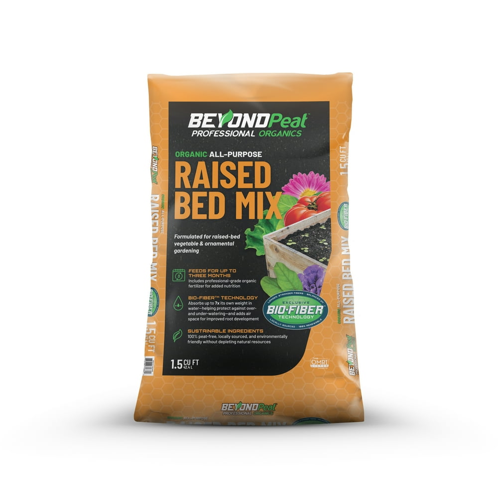 Beyondpeat Organic Raised Bed Mix Soil, 1.5 Cu ft