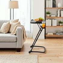 Homy Casa Adjustable Folding Side Table with Cup Holder and Foldable Design for Living Room, Bedroom, and Small Spaces