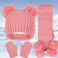 thumbnail image 1 of Women's Solid Color Hat Scarf Two Piece Stock Double Hat Long Bib Suit, 1 of 3