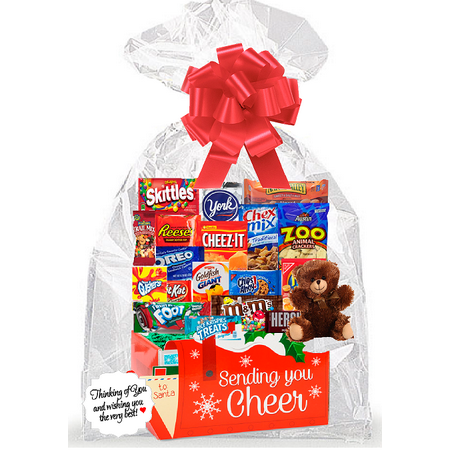 Sending You Cheer Holiday Thinking Of You Cookies, Candy & More Care Package Snack Gift Box Bundle Set - Arrives in 3-4Business Days