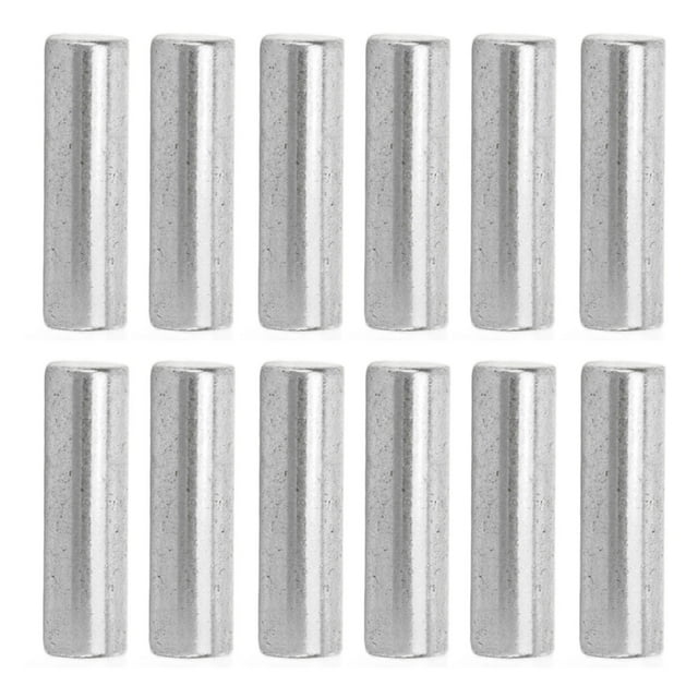 Pickup Magnet Slug Rod, Glossy Finish Electric Guitar Pickup Rods Iron 12PCS Fine Workmanship Compact Size Durable For Stringed Instrument Silver,Gold