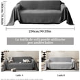 thumbnail image 3 of Funda de Sofá Reversible Chenilla Antideslizante Protector de Muebles para Sofá Fundas para Sofa Protector Cover Añade Estilo y Comodidad a Tu Salón (Negro), 3 of 4