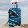 thumbnail image 7 of Gukieu Blue Viper Snake Closeup Face Print Suitcase Protective Cover, Elastic Zipper Buckle Suitcase Protective Cover, Suitable for Travel, Business Trip-Large, 7 of 7