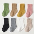 thumbnail image 4 of Karoyedx Crew Socks For Boys Children's Socks Boys And Girls Cotton Socks Double Needle Mid Calf Baby Baby Solid Color Socks B Size,0-6 Months, 4 of 5