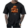 thumbnail image 2 of Delliss Men's Crew Neck Pumpkin Print Top Classic Blouse M-4XL, 2 of 5