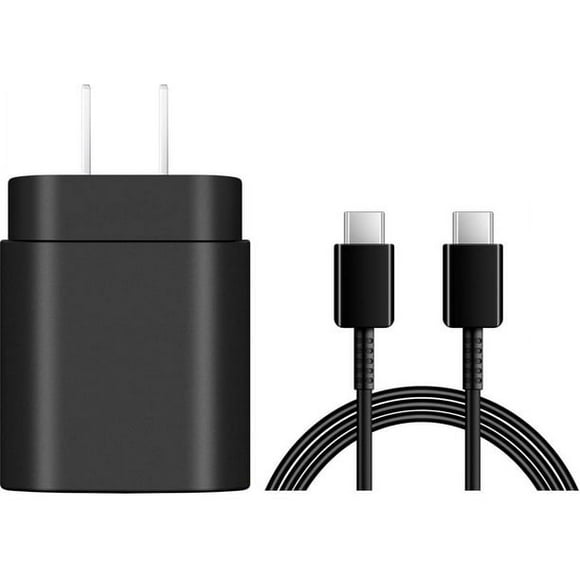 HFLRZZ Samsung Charger USB C Super Fast Charger 25W USB-C Super Fast Wall Charger Adapter 6.5Ft Type C to Type C Cable for Samsung Galaxy, Black