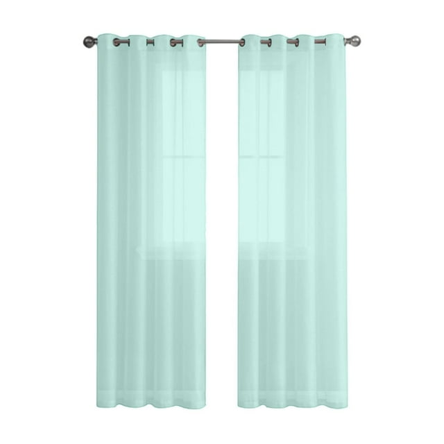 Rideaux Translucides de 98 Pouces de long avec Trous Verticaux pour Chambres et Rideaux Translucides pour Salons