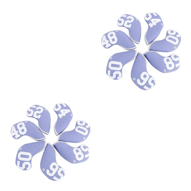 Greeniant Pack de 7 fundas para palos de golf accesorios protectores para la cabeza violeta claro Type1 NO1 Greeniant CBP215174