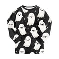 thumbnail image 6 of Baby Halloween Pajamas Toddler Pajamas Boys Girls Baby Pjs Sets Kids 2pcs Long-Sleeve Snug fit Sleepwear Size 5-6 Years,White, 6 of 8