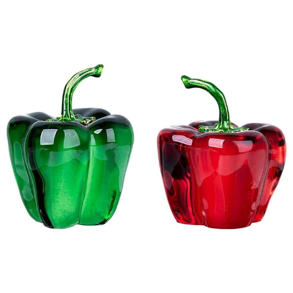 2Pcs crystal Fruit Collectible Figurines Gifts for Valentine's Day Gifts Home Wedding Table Centerpiece Ornament, Home Decor Artwork