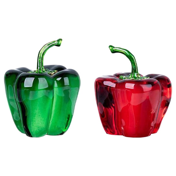 2 Piezas de Escultura de Pimienta Dulce para Sala de , Estante de Escritorio, Manualidades Decorativas