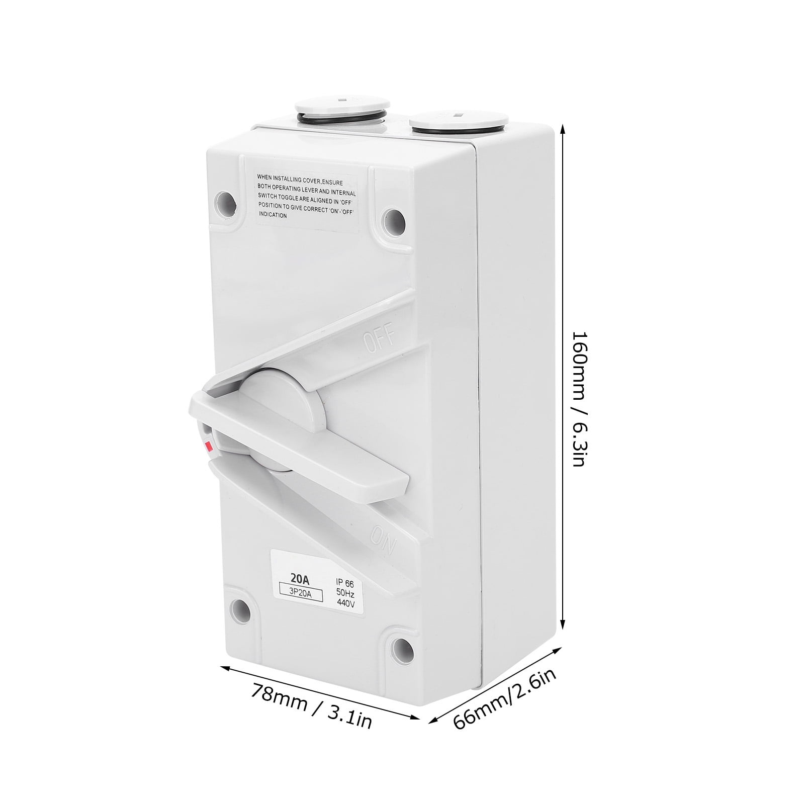 Isolator Switch, 20A/35A/63A Waterproof Isolator Switch, With