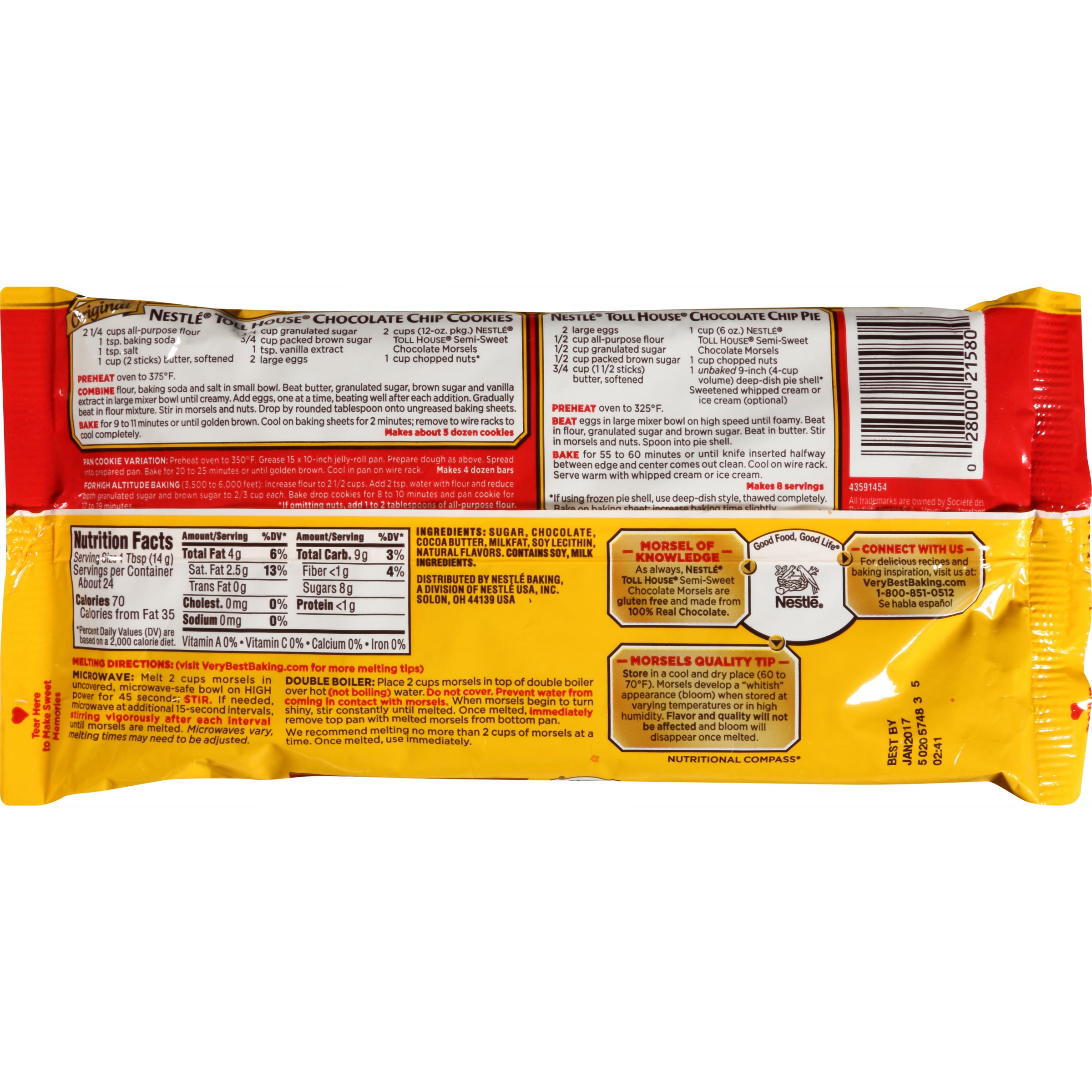 Nestle Milk Chocolate Chips Nutrition Runners High Nutrition