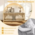 thumbnail image 3 of Auranook Cat Litter Box Enclosure for 2 Cats, Modern Litter Box Furniture , Indoor Cat House Side End Table TV Stand, 3 of 8