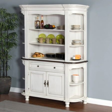 Sunny Designs Bourbon French Country Buffet With Hutch Walmart Com