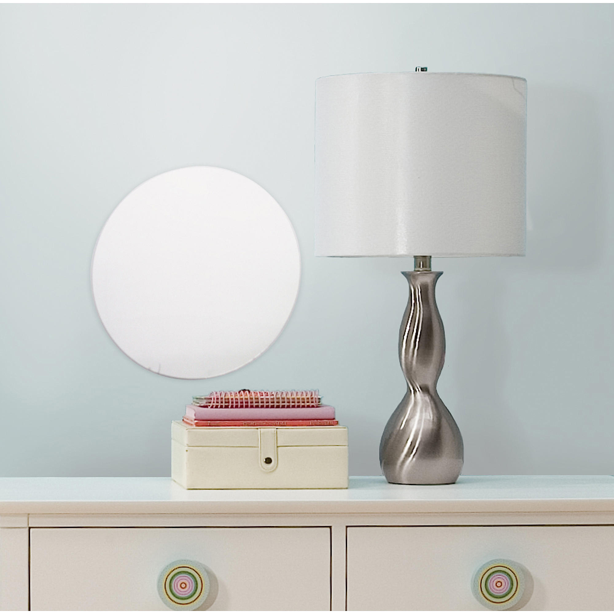 RoomMates Dot/Circle Peel and Stick Mirror, Large