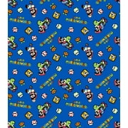 Springs Creative 18 x 22 Cotton Nintendo Super Mario Retro Toss Precut Fabric for Sewing & Craft