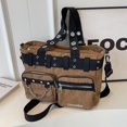 thumbnail image 3 of Bolso de mano Punk Rock para mujer con cadena bolso gótico de lona ​​bolso femenino para exteriores, 3 of 9