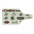 thumbnail image 1 of Coffee Cutting Board, Coffee House Pattern Abstract Design Elements Traditional Grunge Effect, Decorative Tempered Glass Cutting and Serving Board, Wine Bottle Shape, Beige Maroon Green, by Ambesonne, 1 of 1