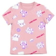 thumbnail image 7 of Lanky Box Confetti Clouds & Character Art Girl's 4-Pack Crew Neck Short Sleeve T-shirt Set-4T, 7 of 7