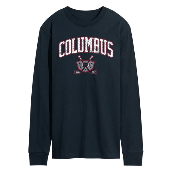Instant Message - Columbus Hockey - Men's Long Sleeve Graphic T-Shirt