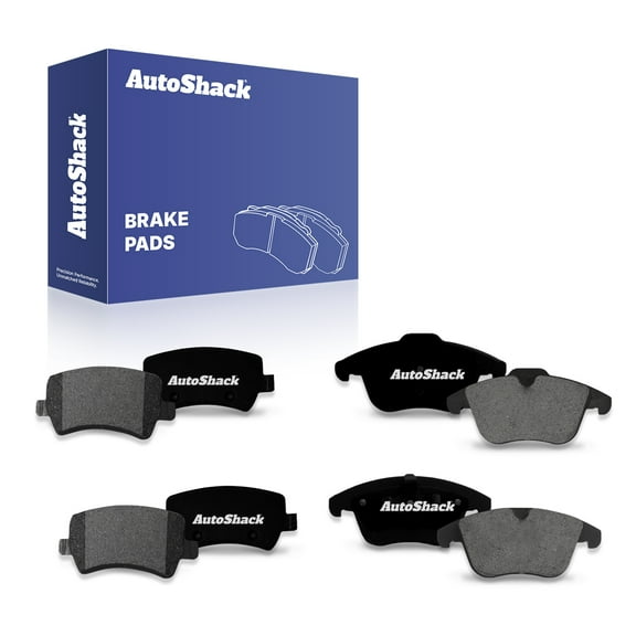 AutoShack Front & Rear Ceramic Brake Pad Set Replacement for 2011-2018 Volvo S60 2008-2016 Volvo XC70 2012-2015 Land Rover Range Rover Evoque 8-PC