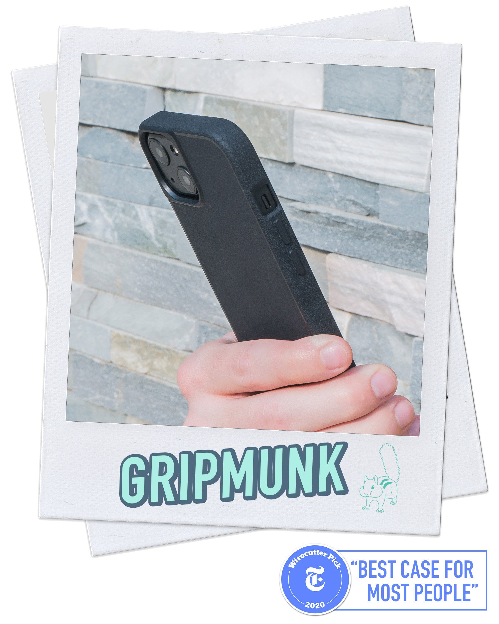 Smartish iPhone 13 Slim Case - Gripmunk Compatible with MagSafe [Lightweight Protective] Thin Grip Cover with Microfiber Lining - Black Tie Affair .Black Tie Affair (MagSafe) iPhone