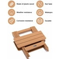 thumbnail image 6 of TALE Modern Coffee Table Portable Folding Side Table Square Weather and Fade-Resistant Plastic Wood Brown, 6 of 7