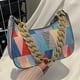 thumbnail image 1 of Bolso de hombro para mujer Bolso elegante para axilas Cadena gruesa simple para viajes (Azul), 1 of 8