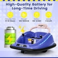 thumbnail image 3 of OLAKIDS Bumper Car for Toddlers, 12V Kids Electric Ride on Toy with Remote Control, Battery Powered Vehicle Racer for Baby, 360 Degree Spin Rotation, Colorful Flashing LED Lights, Music, 3 of 9