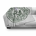 thumbnail image 3 of Thistle Soft Flannel Fleece Throw Blanket, Floral Ornamented Round Leaf Thistle as of Scotland, Cozy Plush for Indoor and Outdoor Use, 50" x 70", Reseda Green Dark Green, by Ambesonne, 3 of 6