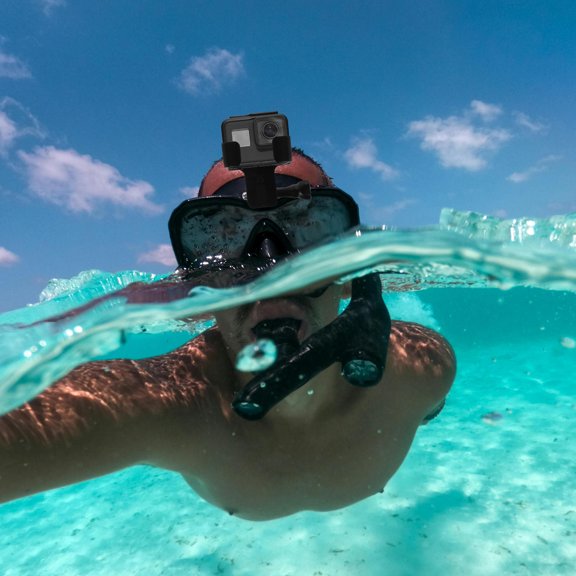 GAXIRE 1Set Diving Equipment Camera Mount for Diving Mask and Camera Black Rectangular