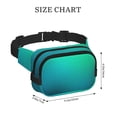 thumbnail image 6 of Japuie Green Turquoise Teal Print Layer Fanny Pack with Adjustable Shoulder Strap,Double-Layer Waist Bag,Travelling Fanny Pack,Square Double Layer Waist Bag,for Exercise Running Travel Hiking, 6 of 7