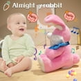 thumbnail image 7 of Bunny Plush Baby Toys Easter Gifts Bunny Stuffed Animals Peek-A-Boo Toys Repeats What You Say Singing with Floppy Ears Birthday Gift for Toddler 7 8 9 10 11 Months 1-2 Year,12 inch Pink, 7 of 7