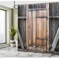 thumbnail image 4 of Ambesonne Antique Shower Curtain, Rustic Rural Wood Door, 69"Wx75"L, Brown Orange, 4 of 4