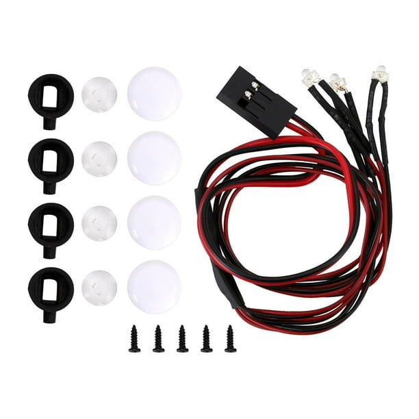 Luces LED RC, piezas de repuesto, lámpara de tejado para Axial SCX24 90081 1:24, bricolaje, accesorios, camiones, vehículos, modificación de Redondo Hugo Luces de techo RC