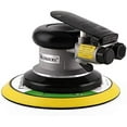 thumbnail image 2 of 6" Professional Air Random Orbital Palm Sander with 1pc 6" Backup Plate, Heavy Duty Dual Action Pneumatic Sander Silver, 2 of 6