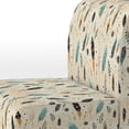 thumbnail image 4 of Designart "Boho Feathers Pattern" Upholstered Bohemian & Eclectic Accent Chair and Boho Arm Chair - Multiple Color & Pattern, 4 of 7