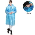 thumbnail image 2 of Ponchos de lluvia desechables de emergencia, abrigo impermeable con capucha, portátil, para hombres y mujeres Ormromra 220764-1, 2 of 9