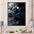 thumbnail image 2 of Designart 'Full Moon Night in Cloudy Sky IV' Nautical & Coastal Framed Canvas Wall Art Print, 2 of 5