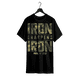 thumbnail image 1 of CMBT Men's oversized 100% Cotton Graphic T-Shirt - "iRoN SHaRPeNS iRoN" & Proverbs 27:17 Bible Verse Design, Geometric Print Casual Streetwear Tee, Breathable Summer Top, Machine Washable, Summer, 1 of 6