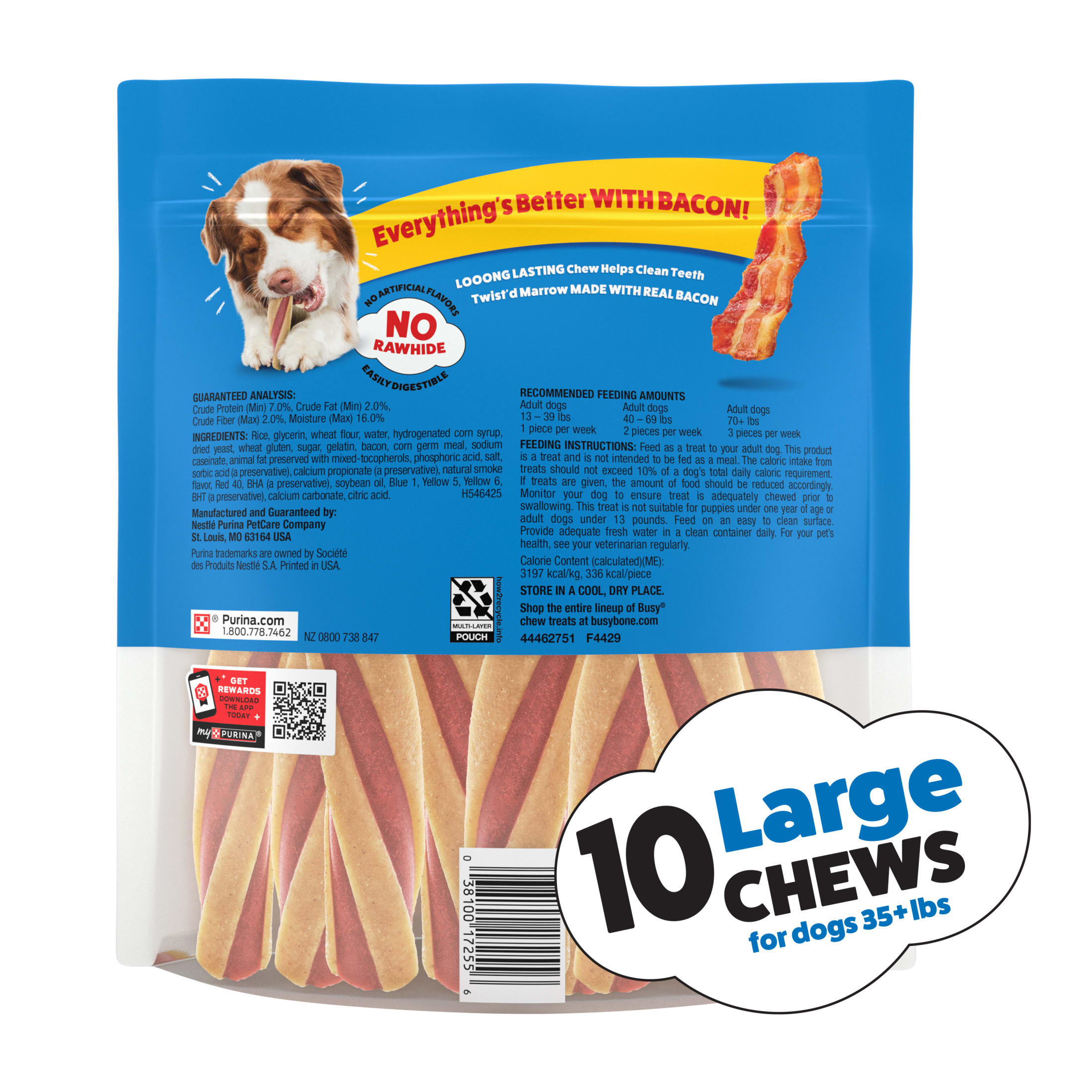 Busy Twist'd With Beggin' Large Dog Chew Treats, 36 oz, 4 Pack photo 6