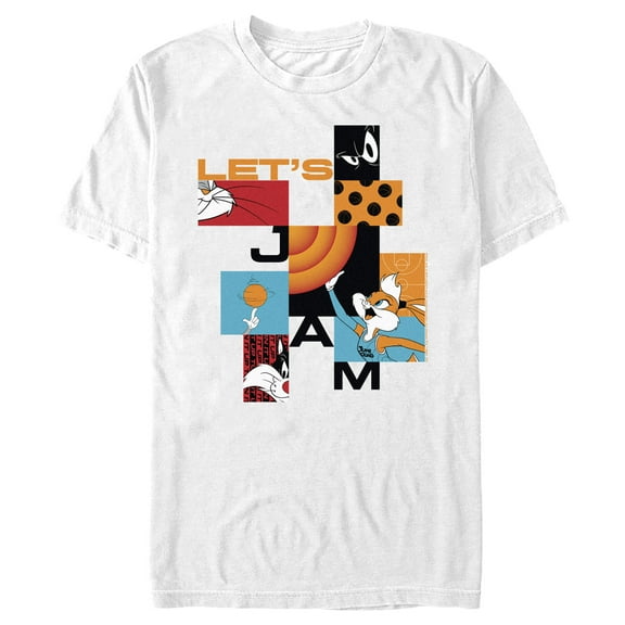Men's Space Jam: A New Legacy Lola Bunny Let's Jam Graphic Tee White Small