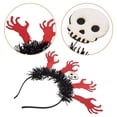 thumbnail image 2 of KAKOWELY Tocado de Halloween con forma de mano de esqueleto, diadema, accesorio para disfraz, recuerdo de fiesta, 2 of 5
