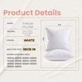 thumbnail image 6 of Utopia Bedding 18x18 White Throw Pillow Inserts, Set of 2, Soft Decorative Square Pillow Inserts for Couch, Sofa & Bed, 6 of 9