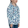 thumbnail image 3 of Lsque Winter Knit Hat and Socks Patten Youth Hoodie Sweatshirt Pullover with Kangaroo Pocket Boys and Girls Hoodie Warm Hoodie for Kids-Large, 3 of 6