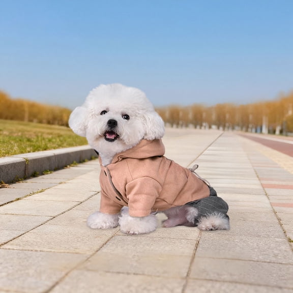Insulated Winter Hooded Jacket For Dogs Windproof Cold Weather Outdoor Cozy Lined Protective Apparel