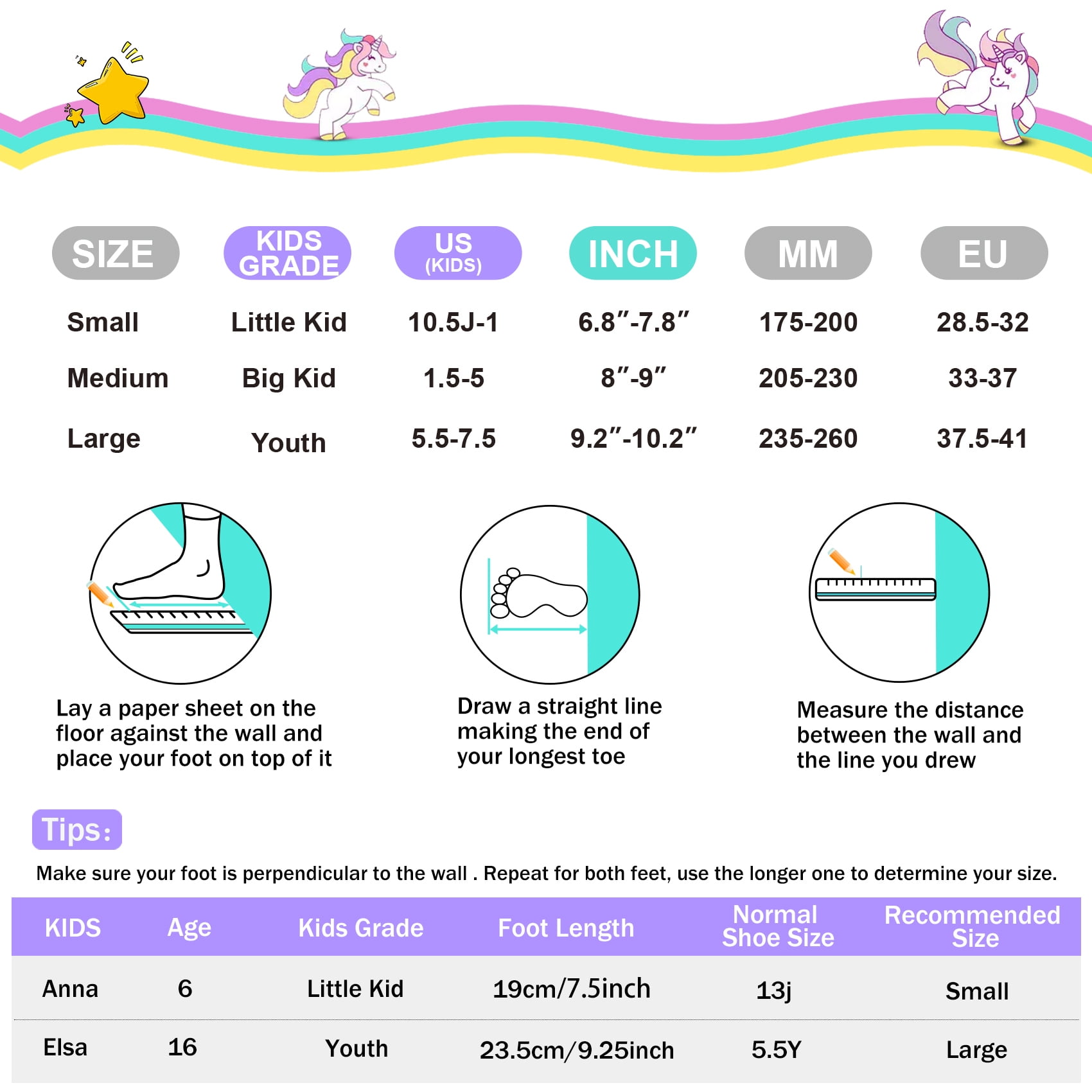 2PM SPORTS SULIFEEL Rainbow Unicorn Adjustable Roller Skates for Kids with Light up Wheels