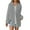 Grey, variant on Women's Casual Comfortable Oversized Breezy Poplin Shirt Relaxed Fit Breathable Solid Top