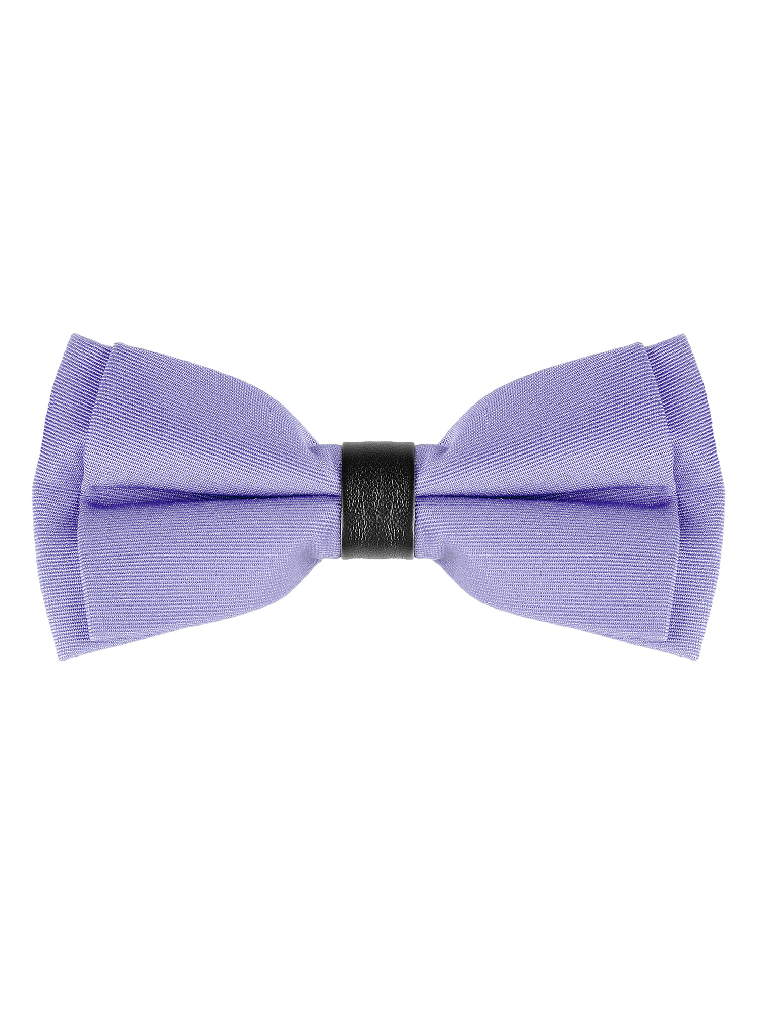 New in box men's self tied bowtie set solid 100% polyester formal lavender 